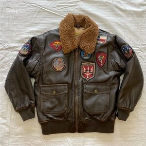 KIDS TOP GUN AVIATOR BOMBER JACKET SIZE 10